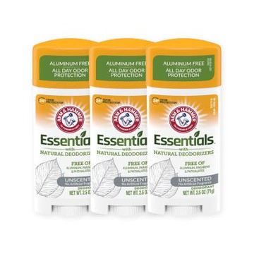 【ARM&HAMMER 鐵鎚牌】小蘇打天然體香膏 原味無香 Unscented 71g 三入組