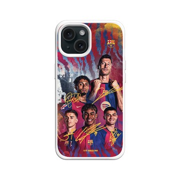 iPhone 15 SolidX 白 - FC Barcelona - Team 1 Signature Edition