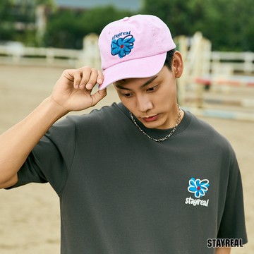 STAYREAL HAVE A GOOD DAY刺繡洗水老帽 - 粉紅