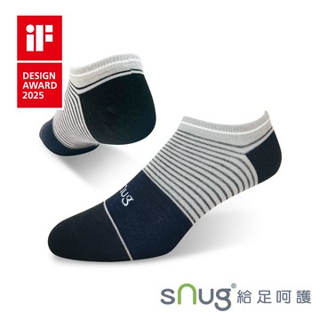 【sNug給足呵護】時尚船型除臭襪(AA360條紋藏青/船型襪/除臭/吸濕排汗/台灣製造)
