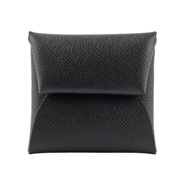 HERMES Bastia Epsom皮 方形釦式零錢包(黑色) H041054CK89