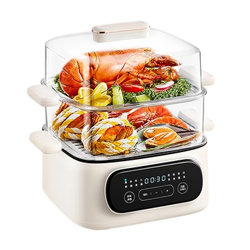 SONGEN 松井 日系多功能雙層智慧型蒸煮鍋 430不鏽鋼內膽 可拆卸蒸格 防乾燒自動斷電 60分鐘定時  SG-1021MS-E