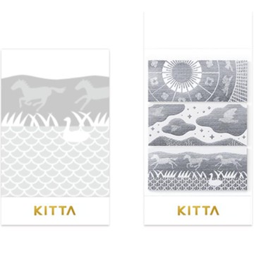 【KING JIM】KITTA隨身攜帶和紙膠帶 燙金郵票貼紙-大自然