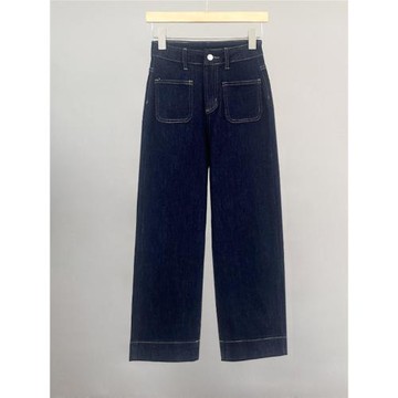 150小個子牛仔褲女秋季145搭配顯高寬松顯瘦窄版高腰直筒闊腿褲子