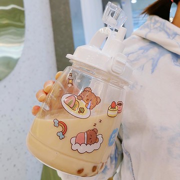 耐高溫外出大肚水杯水壺塑料大號女生飲水壺韓版ins簡約成年