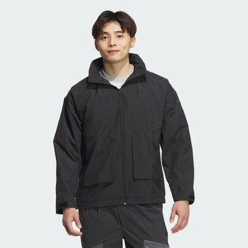 ADIDAS 愛迪達 阿迪達斯 男外套 風衣外套 運動外套-黑色 M TRAN JKT 1-JL6686