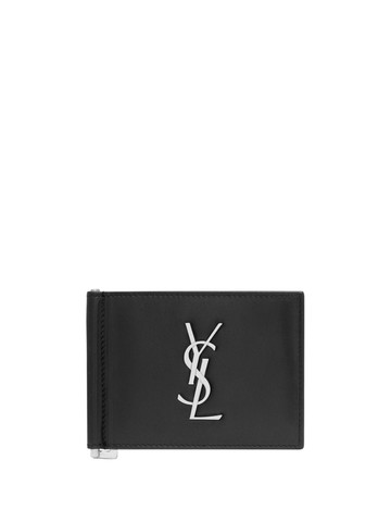 Saint Laurent - Cassandre bi-fold leather wallet - men - Calf Leather - One Size - Black