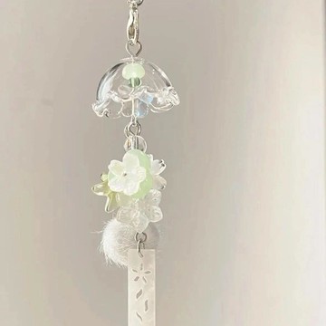 熱銷🍋ins茉莉楓葉銀杏風鈴掛件手機殼掛飾包包相機鑰匙扣ins掛鏈少女心 畢業禮物 韓系手機鏈子吊飾 多功能造型鑰匙扣