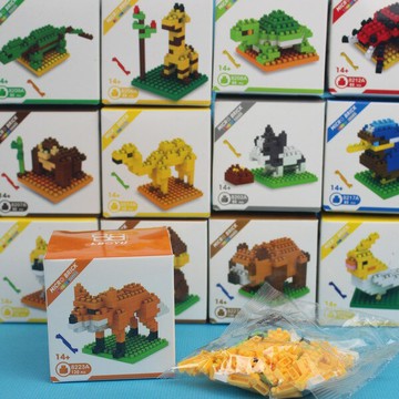 迷你動物積木 迷你積木 /一套10款入(促40) 4cm x 4cm-CF124470【APP滿額下單4%點數(單一帳號最高1500點)】6/30止