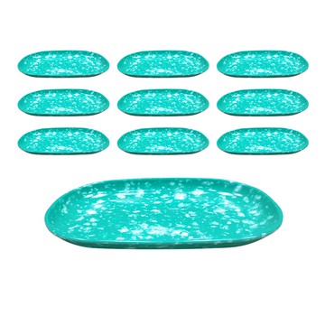 Retro 韓式小吃店餐盤  10pcs  綠色  10個