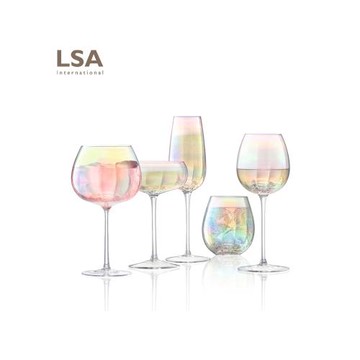 英國進口LSA送禮玻璃紅白葡萄酒杯香檳杯雞尾酒杯彩虹高腳杯家用