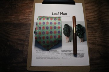 果綠色復古宮廷風花紋商務休閒印花領帶