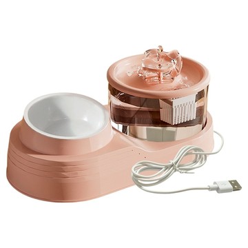 毛皇上 循環飲水餵食器 1.2L  1個  冰梅粉