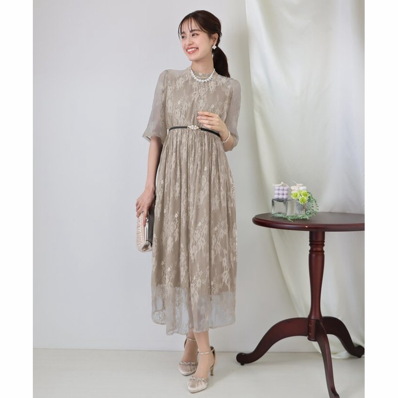 BLUEEAST ブルーイースト バックリボンレースパーティードレス | www