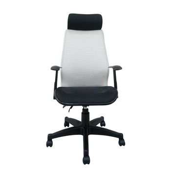 台灣製造 SGS認證 EL-13 透氣辦公椅-白（57*41*119cm）_廠商直送