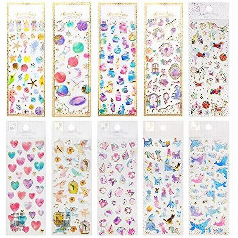Fantasyon かわいい シール ごほうび 手帳 ステッカー キラキラした半透明のおしゃれでかわいいシールがいっぱい詰まったセット 手帳 スマホケ 通販 Lineポイント最大0 5 Get Lineショッピング
