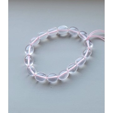 ☆星空燦爛水晶☆E157.冰糖玉橢圓形珠（9～9m+)彈力繩款♡16手圍