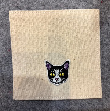 貓咪純棉杯墊 毛巾繡 台灣製造