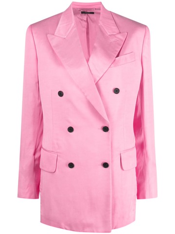 TOM FORD - double-breasted blazer - women - Viscose/Polyester/Viscose - 38 - Pink