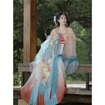 織尚御司【錦瑟華年】原創漢服女唐制齊胸裙重工刺繡超仙春夏薄款
