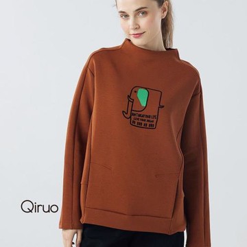 【Qiruo 奇若】秋冬專櫃咖啡色上衣3070A大象款