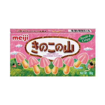 明治香菇造型餅乾36g-草莓
