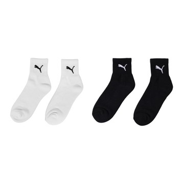 PUMA 襪子 Fashion 素色跳豹厚底短統襪 短襪 運動襪 休閒襪 運動短襪 休閒短襪 單雙入 厚底 舒適 白 黑