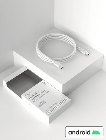 Allite 1.5 M 液態矽膠充電線 /經典白/ (USB-C to USB-C)