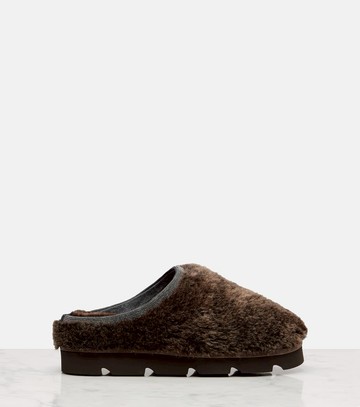 Brunello Cucinelli Monili shearling slip-on shoes