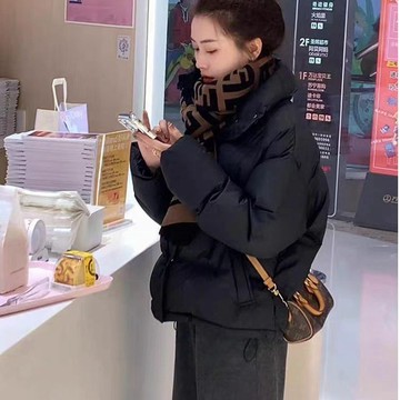 棉外套 麵包外套 保暖外套 防風 厚外套 超好看寬鬆羽絨棉服女2025加厚小個子短款麵包服百搭外套 RCF9