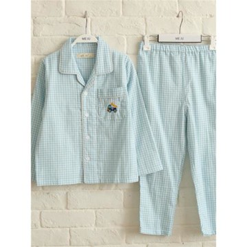 中大童男孩純棉紗布長袖全棉兒童寶寶家居服套裝男童睡衣春秋薄款