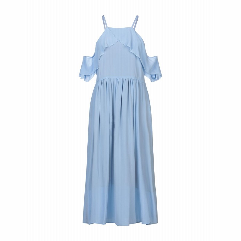 セミクチュール Semicouture 7分丈ワンピース ドレス スカイブルー 42 シルク 100 7分丈ワンピース ドレス 通販 Lineポイント最大1 0 Get Lineショッピング