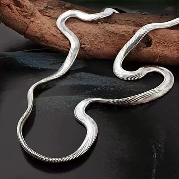 鈦鋼項鏈 不掉色蛇骨鏈 男士飾品 鏈條冷淡風 嘻哈鏈子 個性項鏈飾品 蛇骨項鏈 扁蛇骨項鏈 寬項鏈