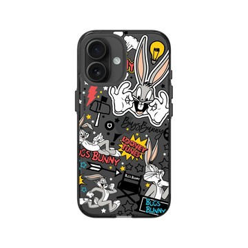 iPhone 16 Clear (相機按鈕) 酷墨灰 - 樂一通 Looney Tunes - 搗蛋系列-兔巴哥