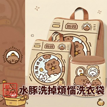 ❤️台灣現貨【 卡皮巴拉洗掉煩惱洗衣袋】洗衣袋 立體洗衣袋 卡皮巴拉洗衣袋 細網洗衣袋 防變形洗衣袋 衣物保護袋 440