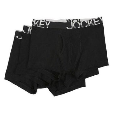 Jockey 2017男時尚運動彈性黑色平角內著3件組(預購)