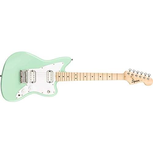 Squier エレキギター Mini JazzmasterR HH, Maple Fingerboard, Surf Green ソフトケース付き