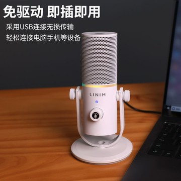 聆影DM1麥克風usb桌面直播錄音臺式電腦游戲電競主播降噪電容話筒【Snowbelle優選】