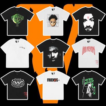 23SS Vlonecamp美式短袖男女大V藤原浩聯名高街寬松情侶夏季T恤