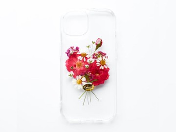 押花 iPhone 手機殼　玫瑰花束