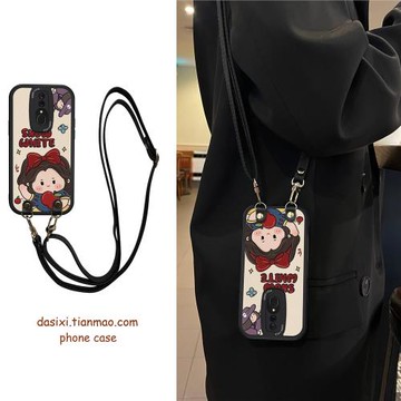 適用OPPOA9手機殼白雪公主斜挎A5全包A11X軟硅膠k11x掛繩11X女款卡通k12x鏈條k7保護套k12小眾新款
