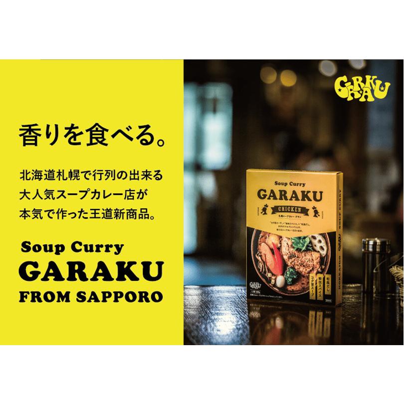 スープカレー GARAKU 札幌スープカレー チキン 2個セット 送料無料 メール便 北海道 お土産 ガラク カレー 有名店 人気 手土産 プレゼント 贈り物 ギフト