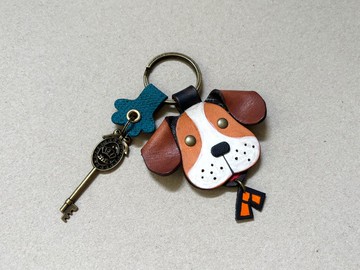 POPO│汪汪皮革鑰匙圈. 獨家.材料包 leather