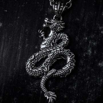 【JK銀飾】龍脈．騰／925純銀【項鍊、man】