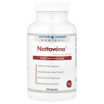 Arthur Andrew Medical, Nattovéna®，全納豆激酶，4000 FU，180 粒膠囊