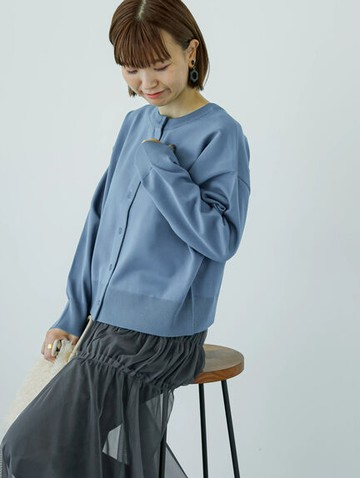 簡約圓領針織外套/罩衫(FD33L2D0280) - Lugnoncure