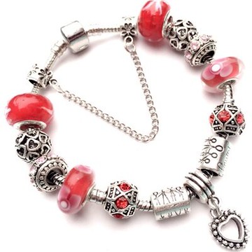 現貨+預購 串珠手鍊手環-琉璃飾品精緻愛心情人節禮物精選女配件3色73bo77【獨家進口】【米蘭精品】