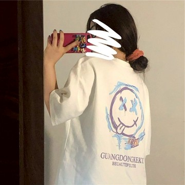 短袖t恤女夏寬松ins潮oversize設計感小眾原宿風半袖上衣