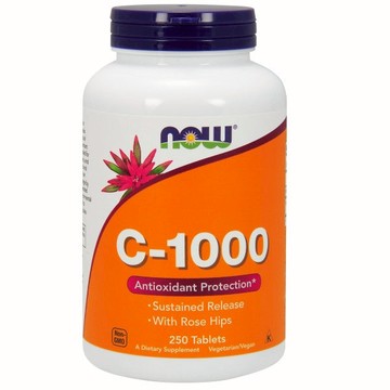 Vitamin C1000 Sustained Release Tablets 250 Tabs by Now Foods