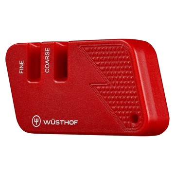 WUSTHOF 三叉 2段式磨刀器 隨身型  紅色  1個  8cm